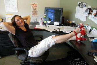 Karen Handelman is the elegantly shod CEO of 501 Creative the driving force behind my favorite web design company.